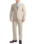 Mens Basic Two Button Classic Fit Optional Vest Light Tan Beige Suit